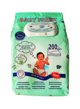 BABY FRESH Дитячі вологі серветки з екстрактом алое і аллонтоіном - 200 шт 08344 фото