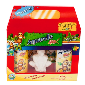 Aquarelle kids New дитячий подарунковий набір Тутті-фрутті+пазли+гіпсова фігурка 05600 фото