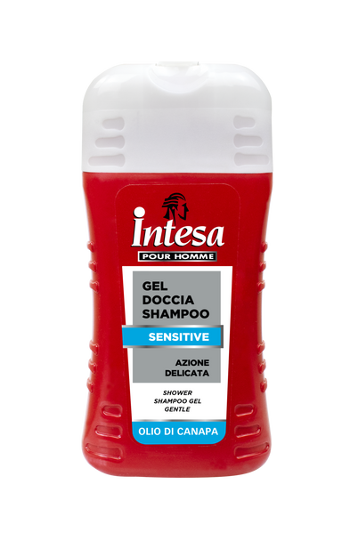 INTESA POUR HOMME BATH & SHOWER SHAMPOO (12*250ml) SENSITIVE Шампунь-гель для душу (172291) 172291 фото