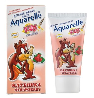 Aquarelle Kids дитяча зубна паста Полуниця 01083 фото