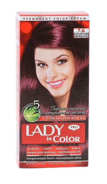 Lady in color краска для волос №7.6 Темная вишня 02534 фото