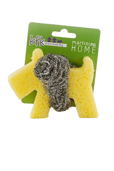 *MARTINI SPA Sponge Dog With Inox Spiral Губка кухонна для очищення 07064 фото