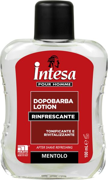 INTESA POUR HOMME AFTER SHAVE GLASS (12*100ml) REFRESHING MENTHOL лосьон после бритья (166361) 166361/166461 фото